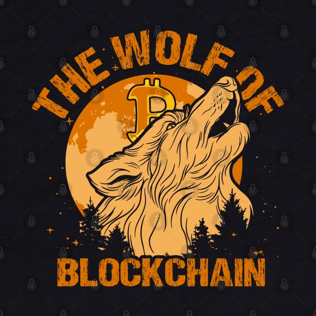 The Wolf of Blockchain Funny Bitcoin Wall Street Parody Crypto Pun by BadDesignCo